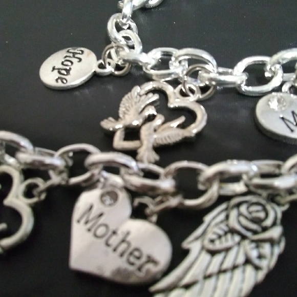 New Elegant Silver Mother Love You Hope Bracelet - Picture 8 of 8